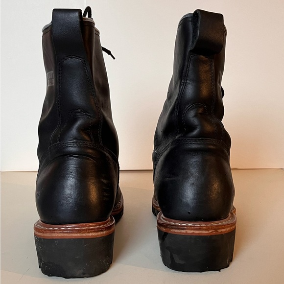 Ad Tec 9-inch Logger Crazy Horse Leather Work Boots for Men - Picture 3 of 8